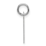 14k White Gold Initial A Pendant Charm, Polished Letter Monogram Jewelry for Women