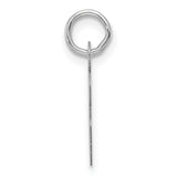 14k White Gold Initial G Pendant, Script Letter Charm with Polished Finish for Women or Unisex Wear