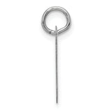 14k White Gold Initial Pendant, Polished Block Letter J Charm, Minimal Alphabet Jewelry