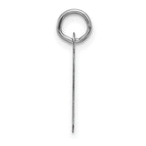 14k White Gold Chi Rho Pendant, Greek Christian Religious Symbol Charm for Men and Women