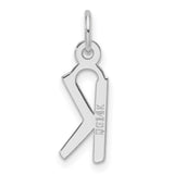 14k White Gold Chi Rho Pendant, Greek Christian Religious Symbol Charm for Men and Women