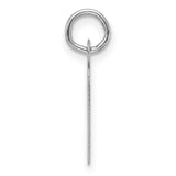 14k White Gold Nazarene Pendant with Arabic Nun Symbol, Unisex Religious Charm