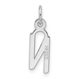 14k White Gold Nazarene Pendant with Arabic Nun Symbol, Unisex Religious Charm