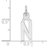 14k White Gold Nazarene Pendant with Arabic Nun Symbol, Unisex Religious Charm
