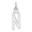 14k White Gold Nazarene Pendant with Arabic Nun Symbol, Unisex Religious Charm