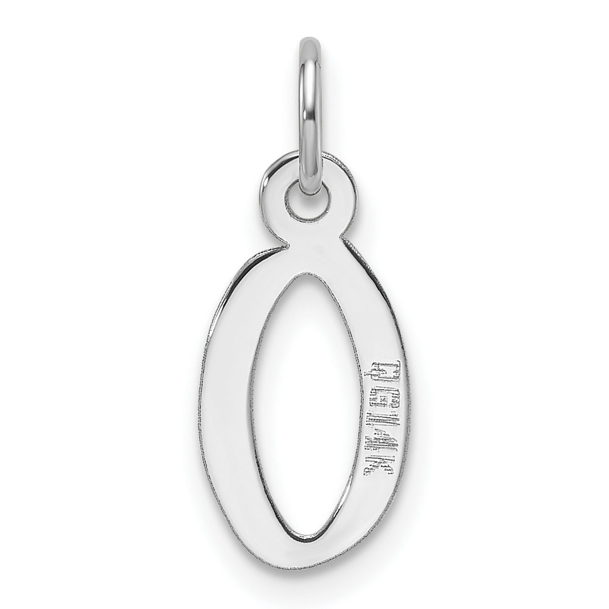 14k White Gold Ichthys Christian Pendant, Openwork Fish Symbol Charm for Women