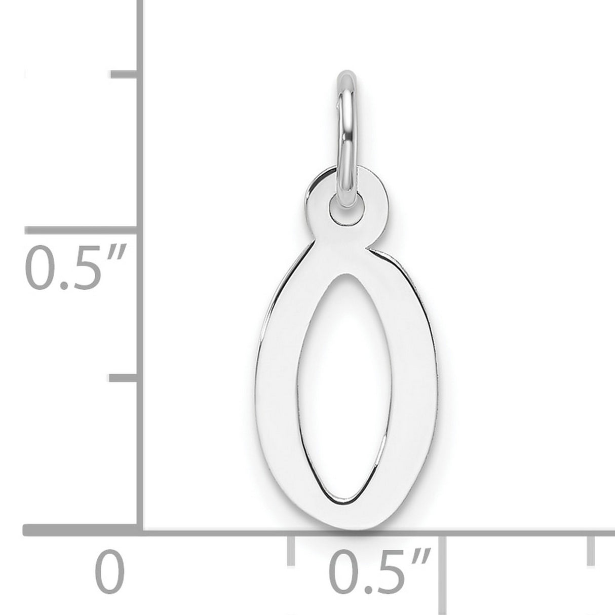 14k White Gold Ichthys Christian Pendant, Openwork Fish Symbol Charm for Women