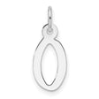 14k White Gold Ichthys Christian Pendant, Openwork Fish Symbol Charm for Women