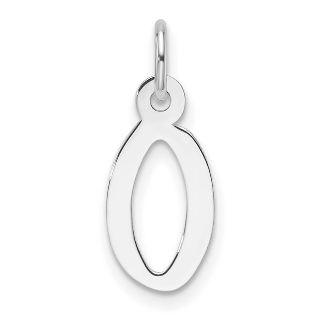 14k White Gold Ichthys Christian Pendant, Openwork Fish Symbol Charm for Women