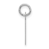 14k White Gold Chi Rho Pendant, Early Christian Symbol Religious Charm