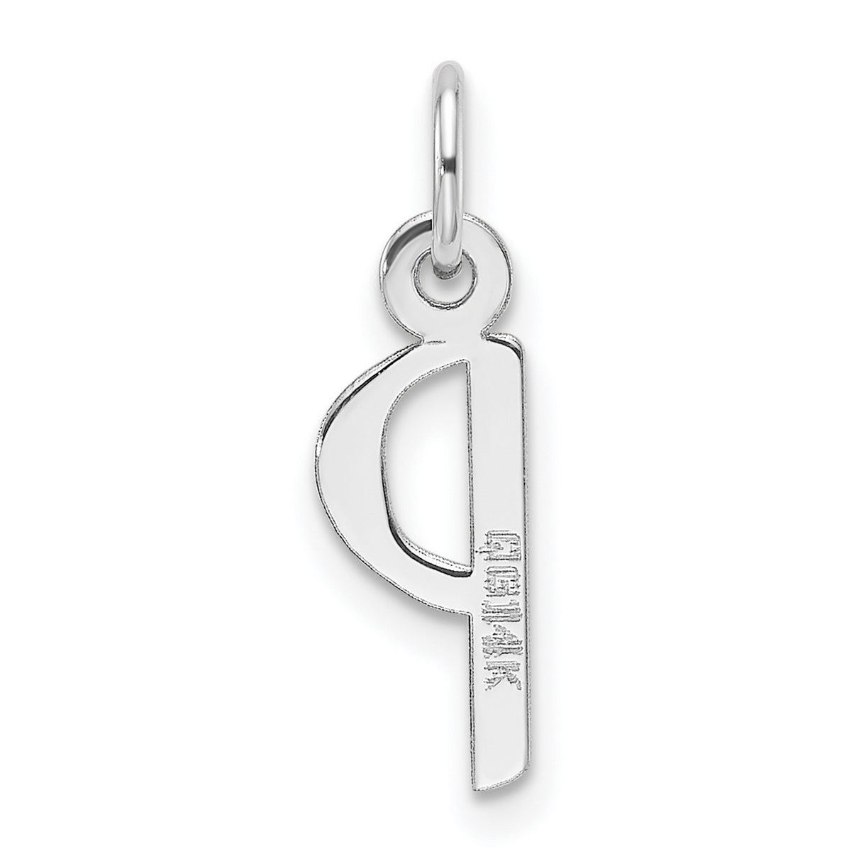 14k White Gold Chi Rho Pendant, Early Christian Symbol Religious Charm