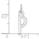 14k White Gold Chi Rho Pendant, Early Christian Symbol Religious Charm