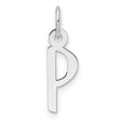 14k White Gold Chi Rho Pendant, Early Christian Symbol Religious Charm