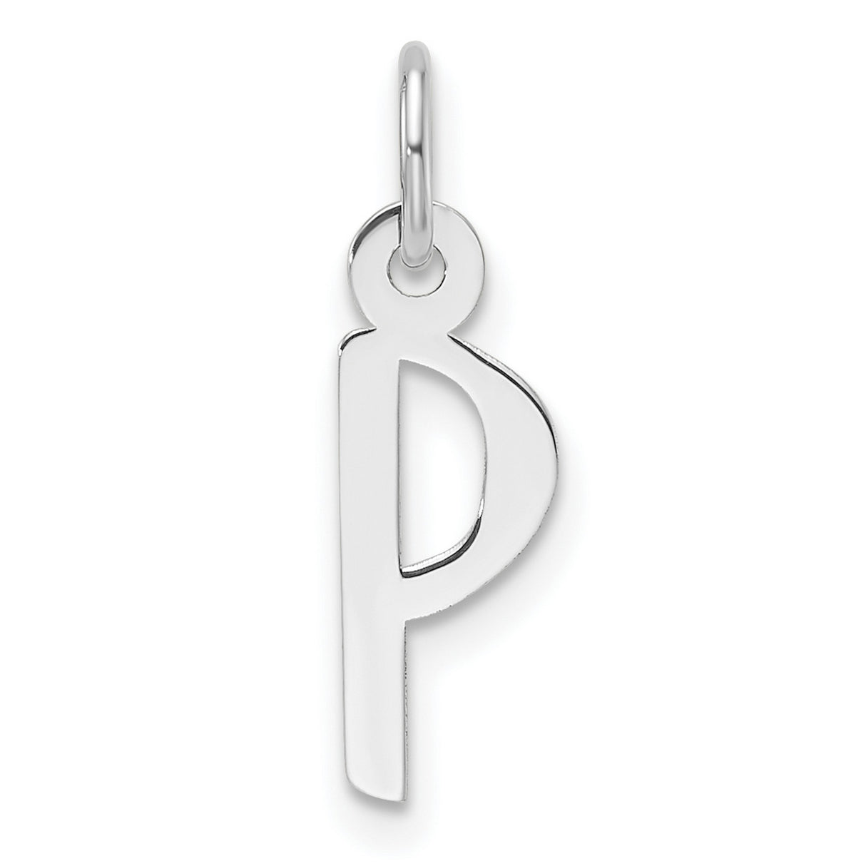 14k White Gold Chi Rho Pendant, Early Christian Symbol Religious Charm