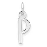 14k White Gold Chi Rho Pendant, Early Christian Symbol Religious Charm