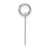 14k White Gold Ankh Cross Pendant, Polished Egyptian Life Symbol, Unisex Religious Jewelry