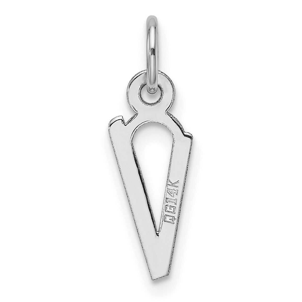 14k White Gold Ichthys Fish Pendant, Christian Symbol Charm, Unisex Religious Jewelry