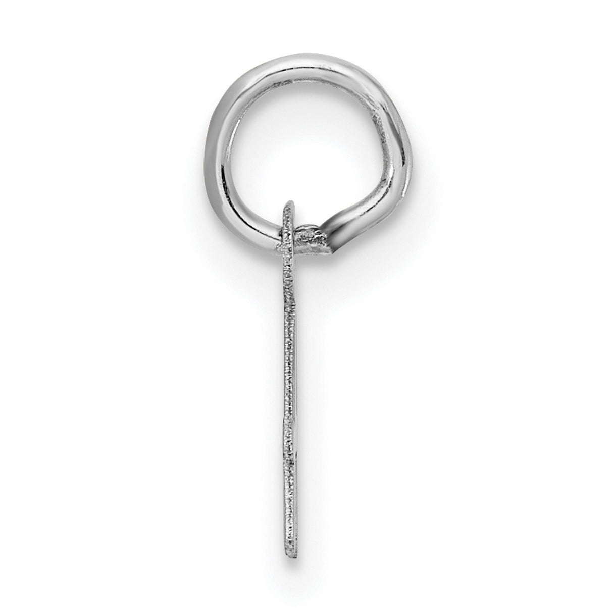 14k White Gold Script Letter A Pendant Charm, Solid Gold Alphabet Jewelry for Women