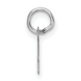 14k White Gold Script Letter A Pendant Charm, Solid Gold Alphabet Jewelry for Women