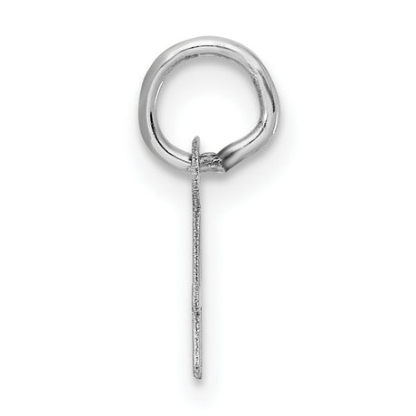14k White Gold Script Letter A Pendant Charm, Solid Gold Alphabet Jewelry for Women