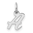 14k White Gold Script Letter A Pendant Charm, Solid Gold Alphabet Jewelry for Women