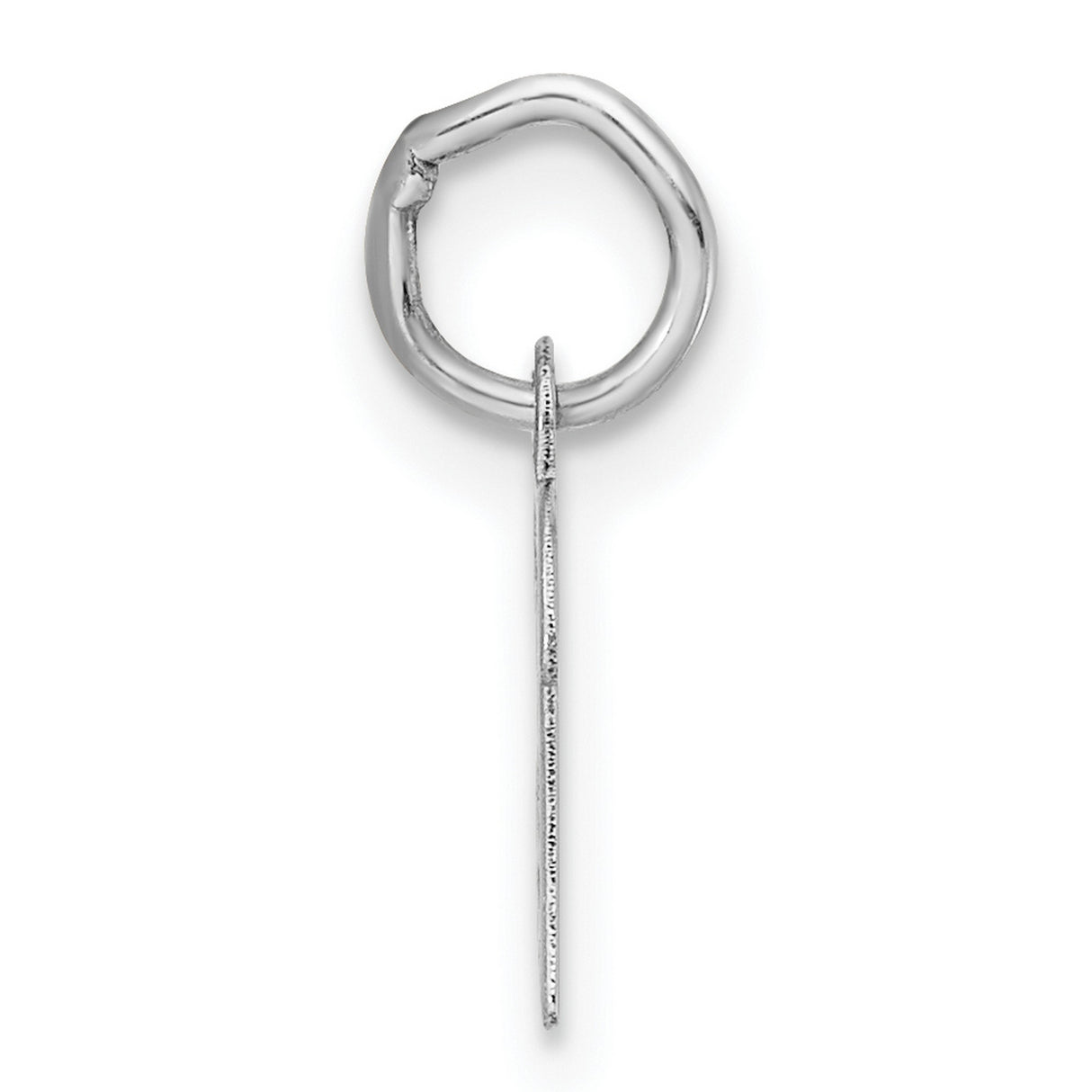 14k White Gold Script Initial B Pendant, Cursive Letter Charm for Women
