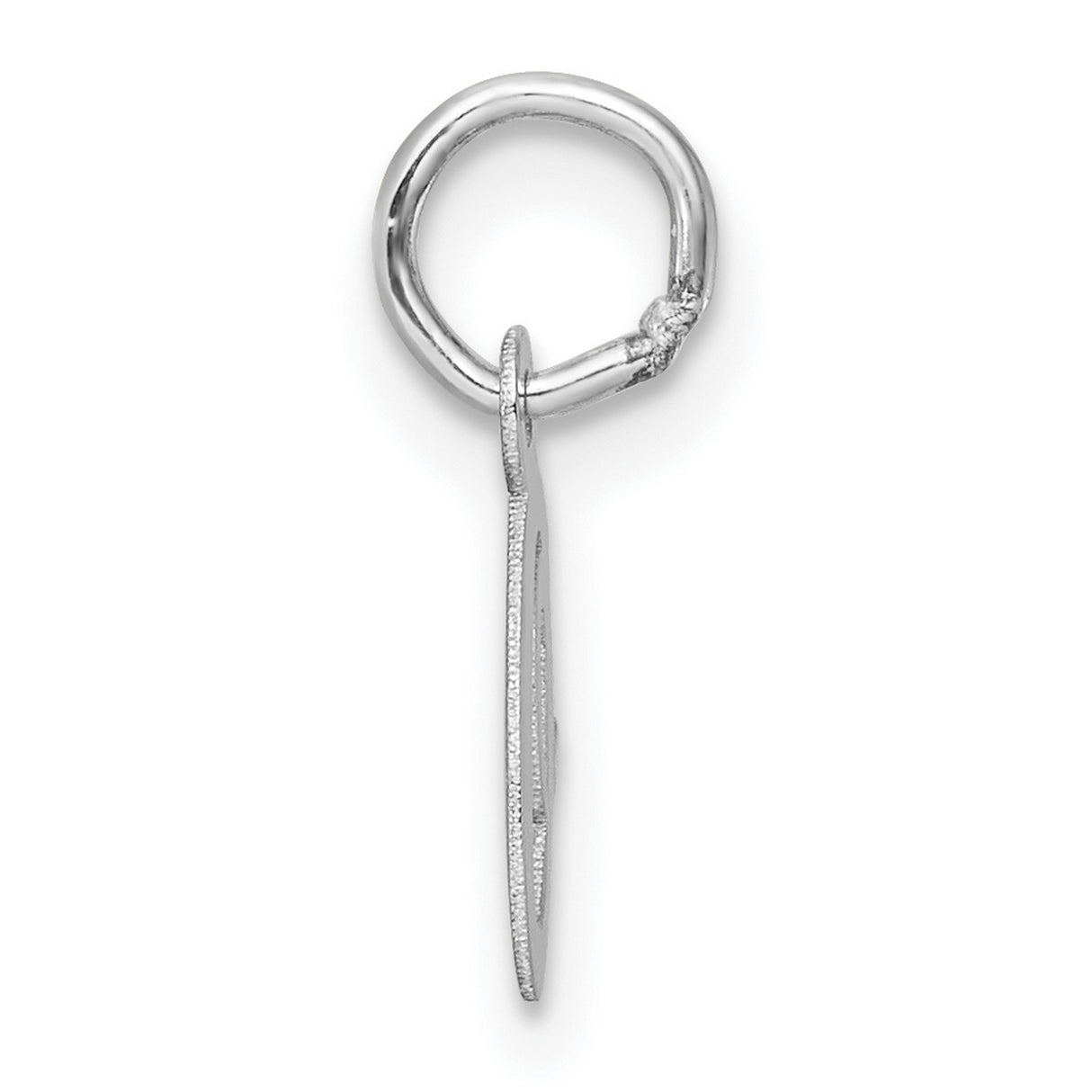 14k White Gold Script Letter Q Pendant, Cursive Monogram Charm for Women