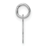 14k White Gold Initial Pendant Charm, Script Letter S Design for Women or Unisex Wear