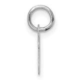 14k White Gold We Pendant, Script Style Symbol of Unity, Minimalist Fine Jewelry for Women or Unisex Wear