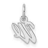 14k White Gold We Pendant, Script Style Symbol of Unity, Minimalist Fine Jewelry for Women or Unisex Wear