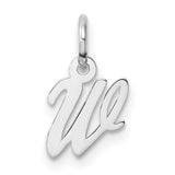 14k White Gold We Pendant, Script Style Symbol of Unity, Minimalist Fine Jewelry for Women or Unisex Wear