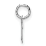 14k White Gold Chi Rho Pendant, Religious Christian Monogram Medallion Charm