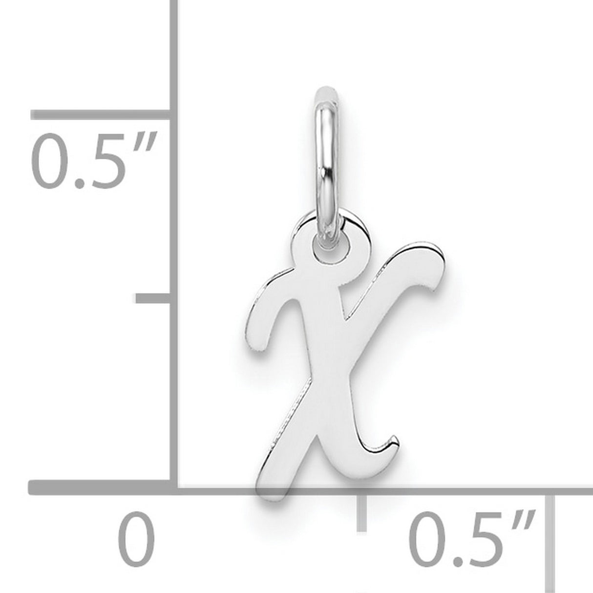 14k White Gold Chi Rho Pendant, Religious Christian Monogram Medallion Charm