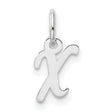 14k White Gold Chi Rho Pendant, Religious Christian Monogram Medallion Charm