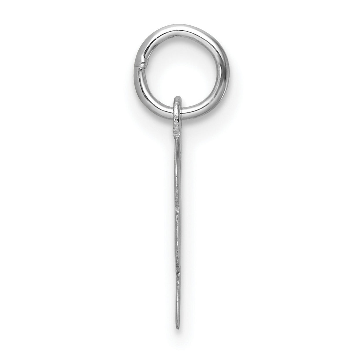 14k White Gold Letter Y Pendant, Polished Script Initial Charm for Women