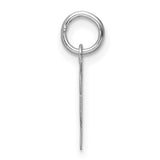 14k White Gold Letter Y Pendant, Polished Script Initial Charm for Women