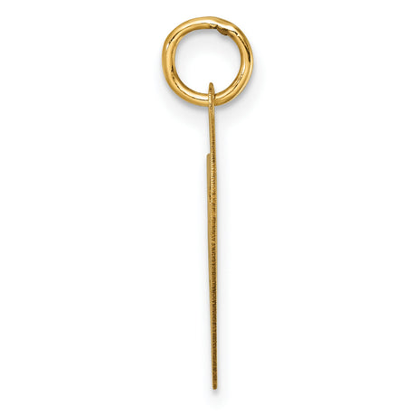 Polished CLAOF 2023 Cut Out Heart Charm Pendant in Real 14k Yellow Gold