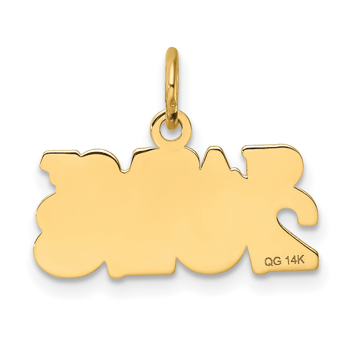 Polished CLAOF 2023 Charm Pendant in Real 14k Yellow Gold