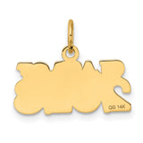 Polished CLAOF 2023 Charm Pendant in Real 14k Yellow Gold