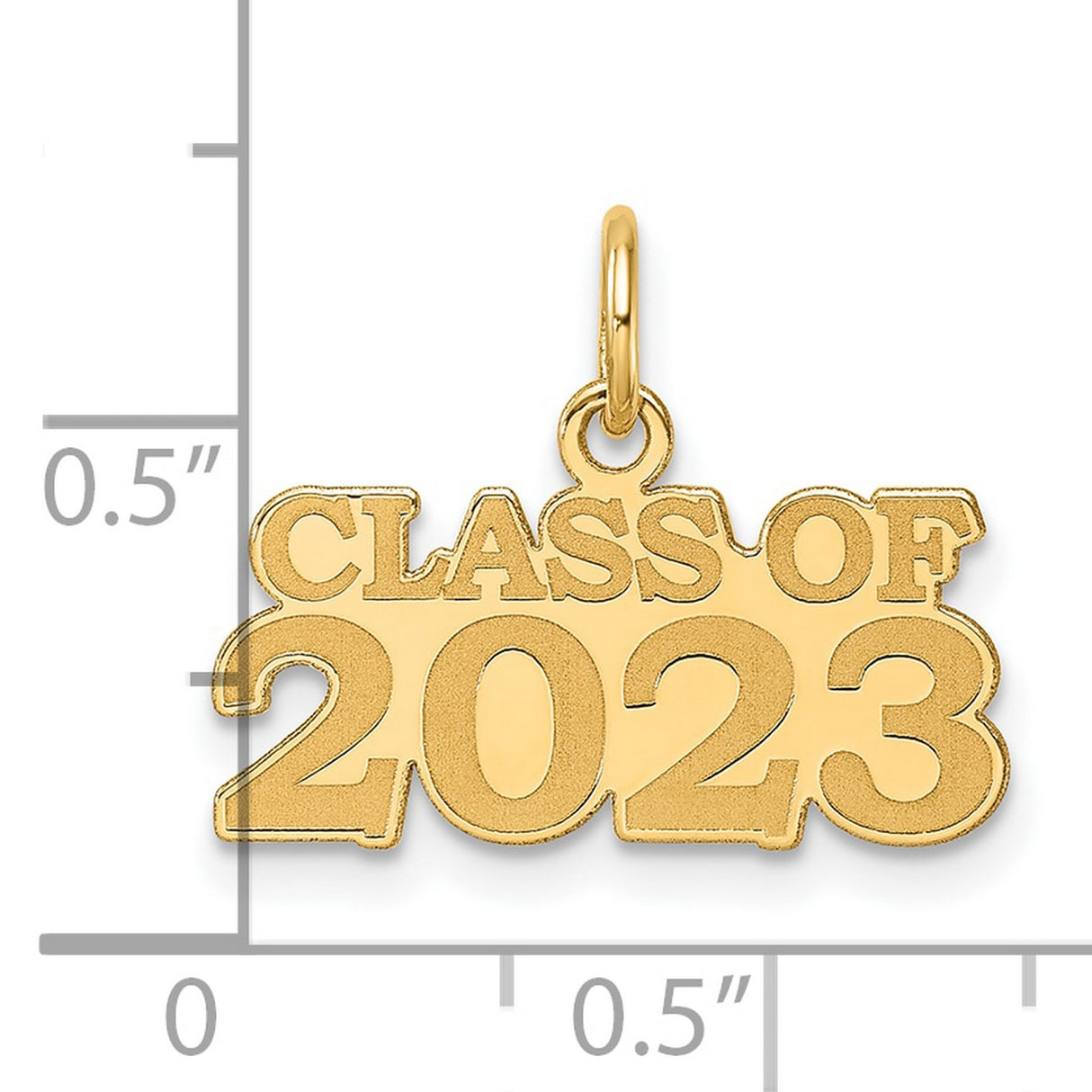 Polished CLAOF 2023 Charm Pendant in Real 14k Yellow Gold