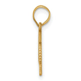 14k Yellow Gold Graduation Pendant with Cap and Dangling Tassel, Class of 2023 Charm