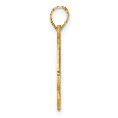 Graduation Cap and Slanted Diploma 2023 Charm Pendant in Real 14k Yellow Gold