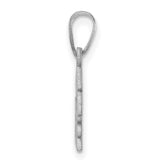 Graduation Cap and Diploma 2023 Charm Pendant in Real 14k White Gold