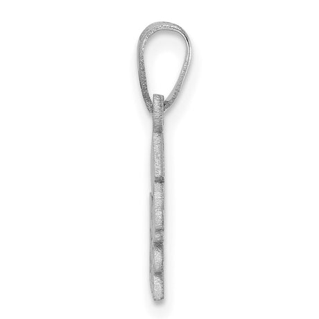 Graduation Cap and Diploma 2023 Charm Pendant in Real 14k White Gold