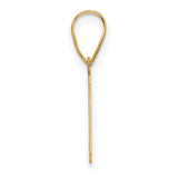 14k Yellow Gold Initial Pendant, Polished Capital Letter A Charm for Women or Unisex Wear