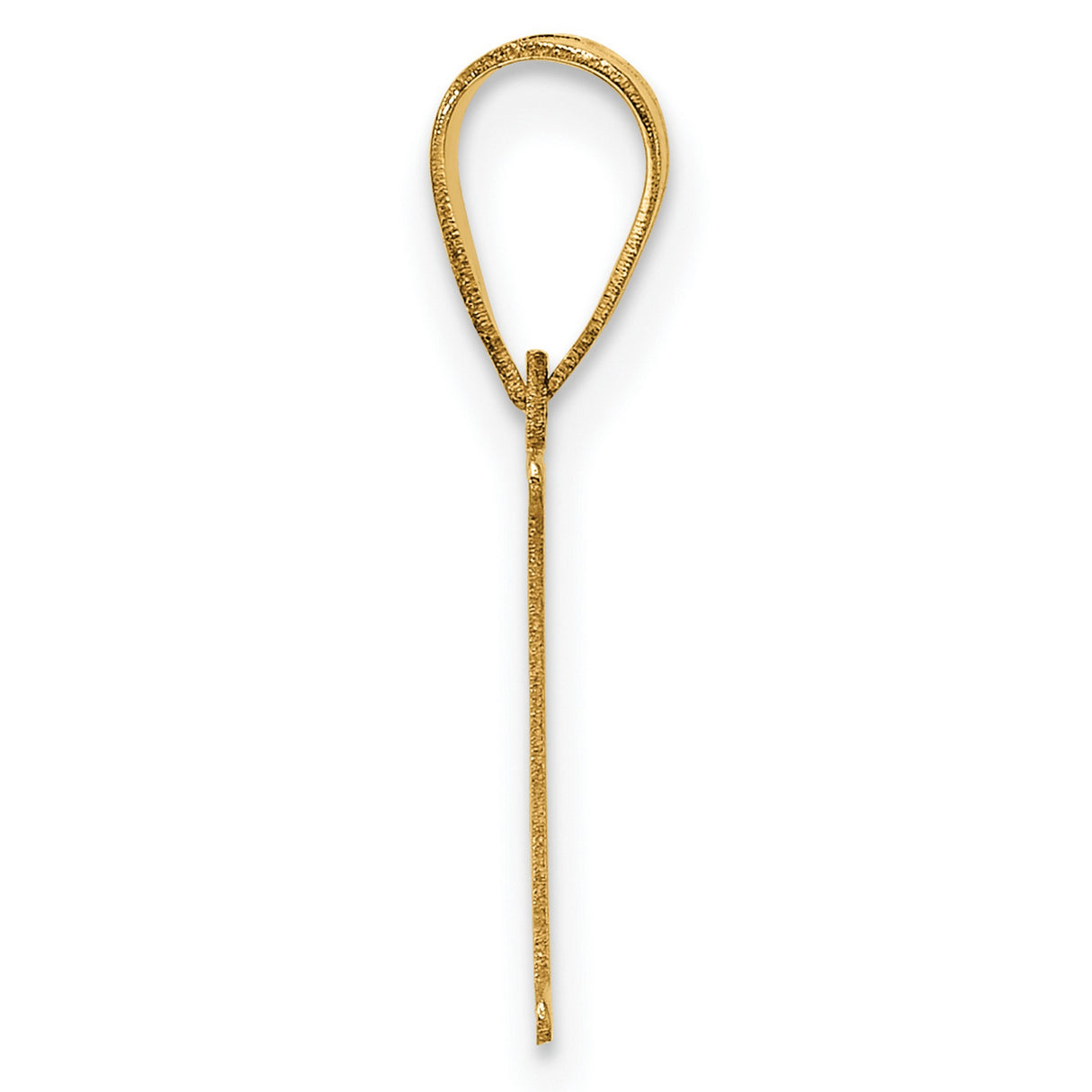 14k Yellow Gold Initial Pendant Charm, Letter E, Bold Serif Font, Unisex Monogram Jewelry