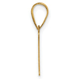 14k Yellow Gold Initial Pendant Charm, Letter E, Bold Serif Font, Unisex Monogram Jewelry