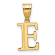 14k Yellow Gold Initial Pendant Charm, Letter E, Bold Serif Font, Unisex Monogram Jewelry