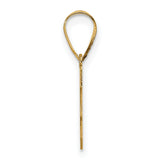 14k Yellow Gold Letter G Pendant, Polished Alphabet Charm, Unisex Initial Jewelry