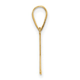 14k Yellow Gold Letter R Pendant, Polished Serif Initial Charm for Women or Unisex Wear